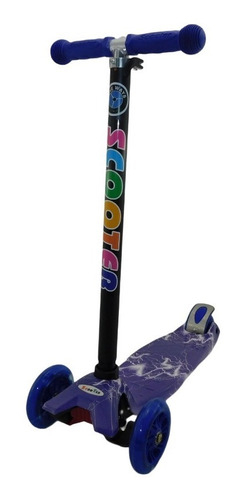 Patinete 4 Rodas Infantil Series Com Leds - Estampado