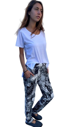 Imagen 3 de 5 de Pantalón Rachelle De Algodon Dama Mujer Pijama Jelue