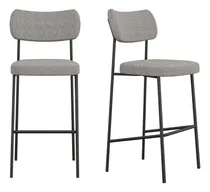 Comprar Kit 02 Banquetas Alta Melissa Bar Cozinha Cinza Mila Mona