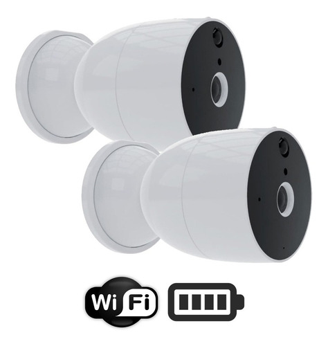 Kit 2 Cámaras Vigilancia Wifi Nexxt Exterior Batería Full Hd