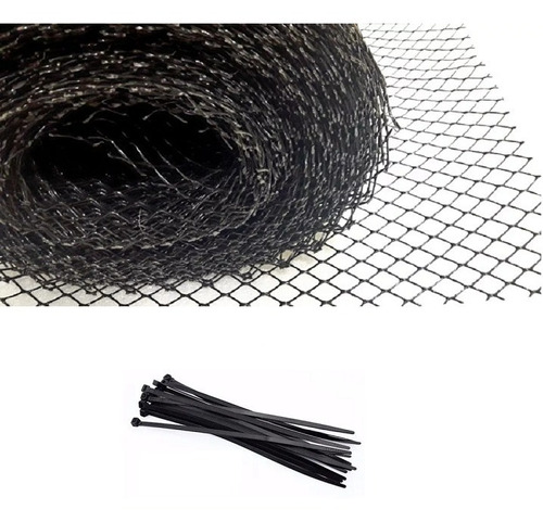 Cerramiento Tejido Malla Plástica Romboidal Negro 2m X 2,5m