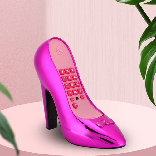 Teléfono Para El Hogar, Teléfono Elegante Electroplaca Púrpu
