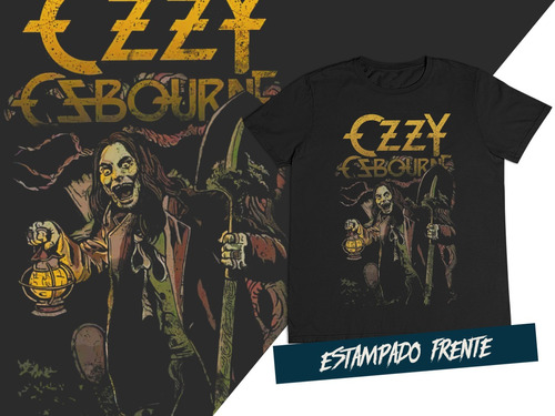 Camiseta Heavy Metal Ozzy Osbourne Black Sabbath C2