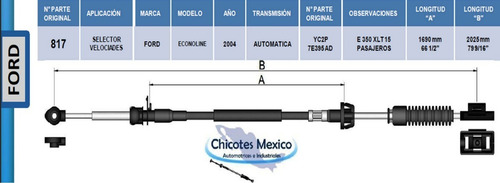 Imagen 4 de 6 de Chicote De Velocidades Para Ford Econoline 2004 Automatica