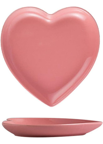 Platos Set 2 Pzs 20.32 Cm Corazón Cerámica Ensalada