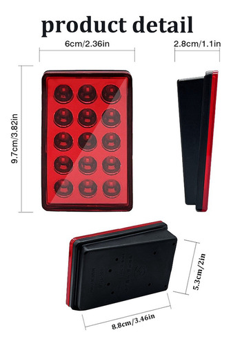 C 2 Luces Led De Freno De Coche, 15 Led, Estilo F1, Universal
