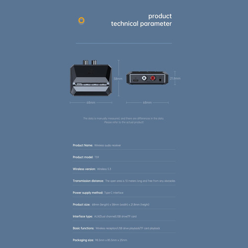 Adaptador De Audio Inalámbrico, Transmisor Y Receptor Inalám