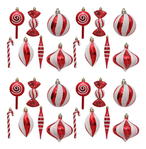 Mc 28 Adornos Navideños Con Forma Caramelo For Decoración D
