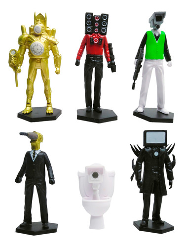 Figuras Skibidi Toilet Coleccion X6 Personajes Tv Man Titan