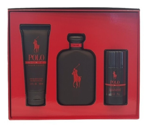 Ralph Lauren Polo Red Extreme X125ml+gel X100+deo Stick X75