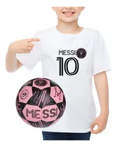 Comprar Pelota Messi Inter Miami N°5 + Remera Messi Niños!