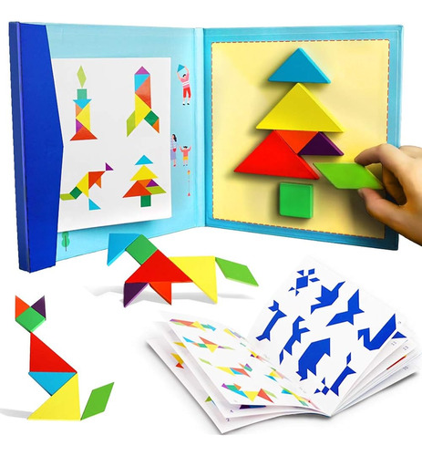 ~? Beestech Wooden Tangram Puzzle Book, Juegos De Viaje Para