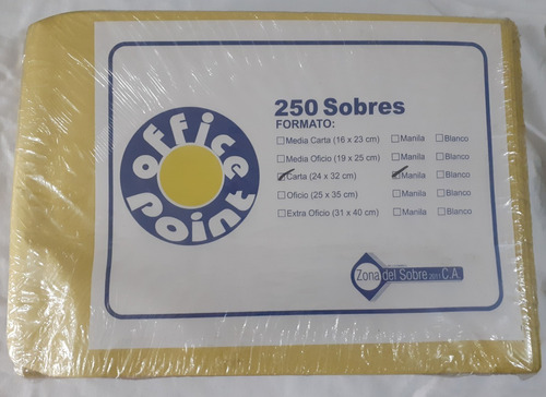 Imagen 1 de 1 de Sobres Manila Carta Y Oficio Amarillo Oro Pack 250 Sobres