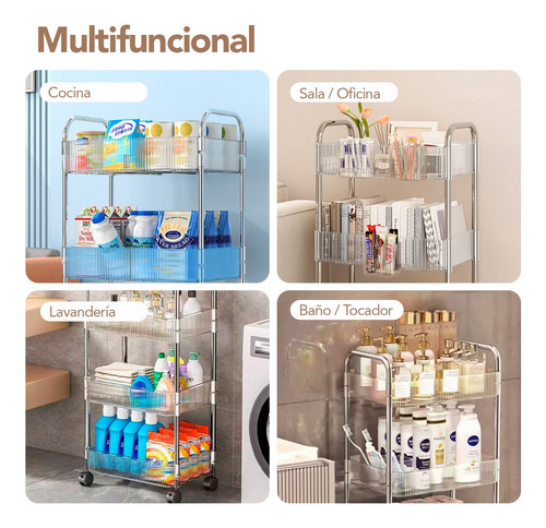 Carrito Organizador 4 Niveles Oficina T24
