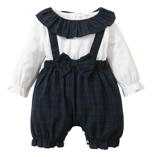 Mameluco Conjunto Sólido Cómodo Y A La Moda Para Bebés Azul Oscuro 9-12 M
