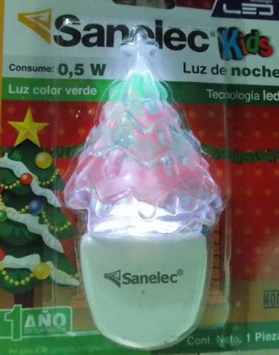 Luz De Noche Navideña, Led, Pino Navideño, Sanelec Kids