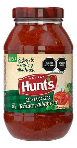 2 Pza Salsa De Tomate Hunts Receta Casera Con Albahaca 380 G
