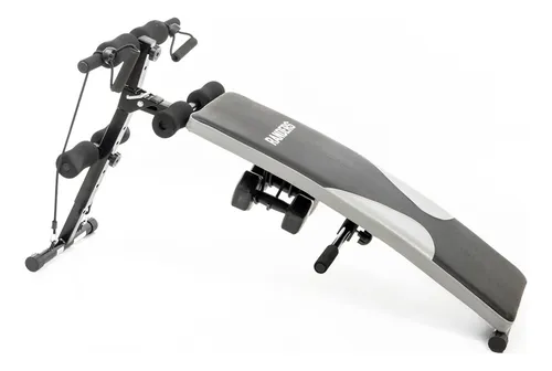 Banco Para Abdominales Randers C/accesorios Gym Ejercicios Negro/gris