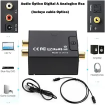 Comprar Convertidor D Audio Óptico Digital A Analogico Rca Con Cable
