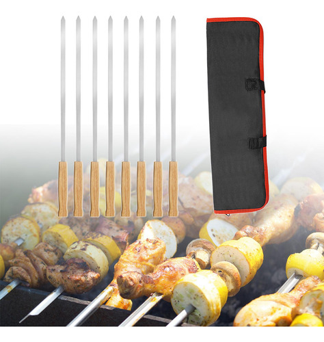 8 Piezas Brochetas De Kebab Brochetas De Barbacoa Brochetas