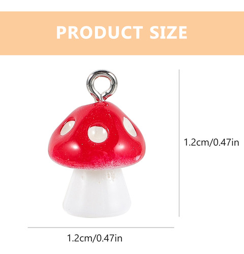 30 Colgantes Con Forma De Hongo Simulado De 12 Mm, A La Moda