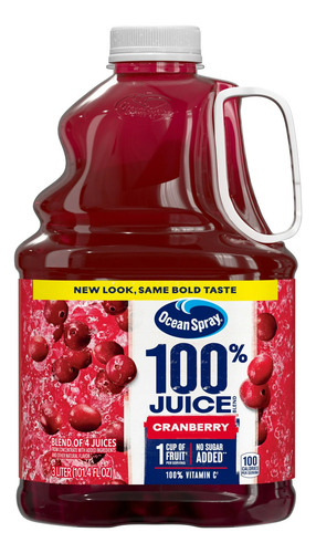 Ocean Spray 100% Juice Cranberry 3 Litros