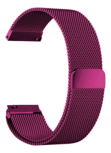 Pulseira Milanese Para Galaxy Watch Active2 Bt 44mm Ou 40mm Cor Roxo Largura 20 Mm