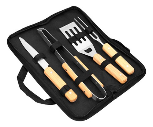 Kit De 5 Set De Bbq Entrec 4 Utensilios