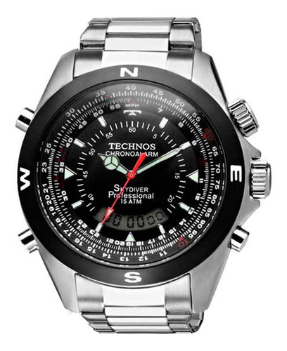 Relógio Technos Masculino Skydiver Pilot T20560/1p Aço