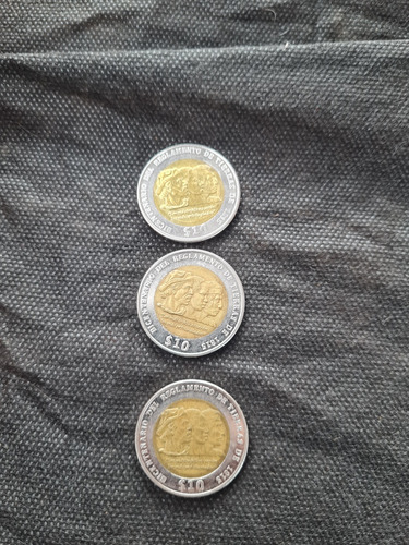Monedas De 10 Peso Tres Caras