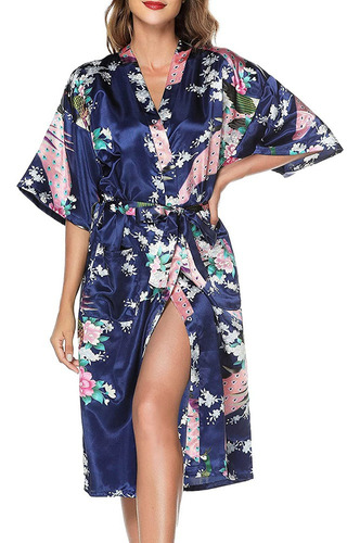 Hkm #kimono Batas Para Mujer, Batas De Baño De Satén Para