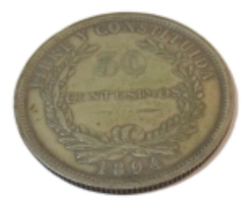 Imagen 1 de 6 de Moneda Plata 50 Centesimos Uruguay 1894 Ideal Coleccionistas