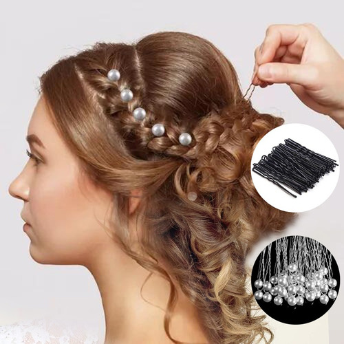 Horquilla Accesorios Dama Forma De U Para Pelo Boda De Flore Color Agua
