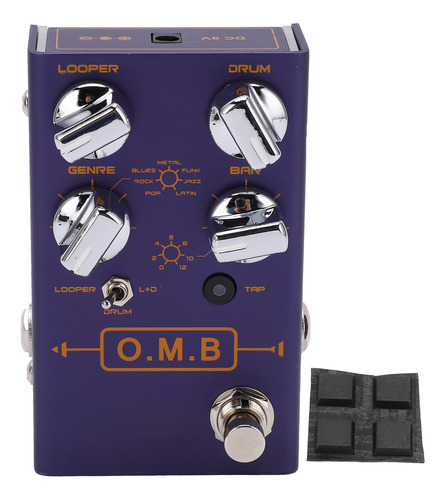 Pedal De Efectos Guitarra O.m.b Looper Drum Machine 2 En 1