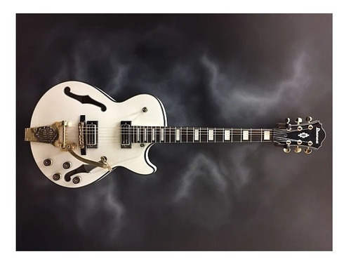 Guitarra Hollow Ibanez Agr73ttsw Con Palanca Blanco Sparkle