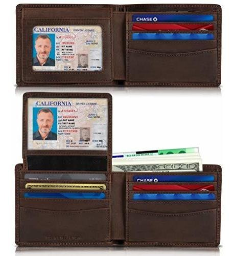 Serman Brands 2 Id Window Wallet For Hombre Rfid C81jo