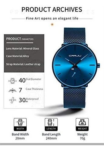 Reloj Para Hombre Filizi/azul Brillante