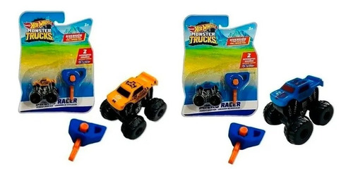 Pack De 2 Mini Hot Wheels Micro Racer Monster Trucks 