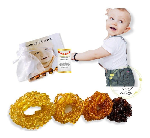 Pulseira / Tornozeleira De Âmbar Infantil - Várias Cores