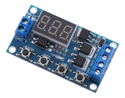 Timer Temporizador Relé 6v-30v Dc Ajustável Até 999 Minutos