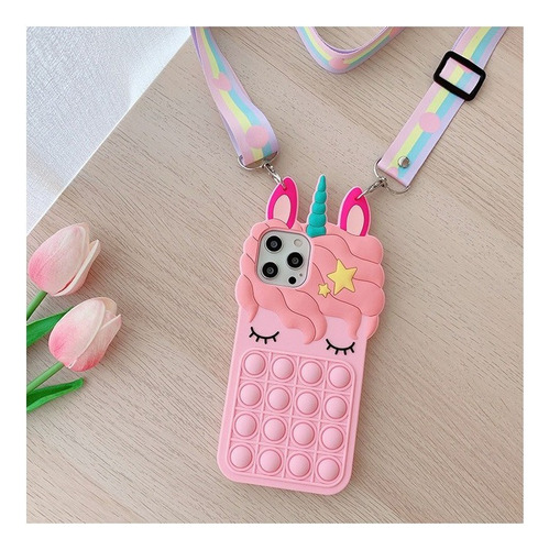 Unicorn Rainbow Lanyard Case De Teléfono Para iPhone 14 13