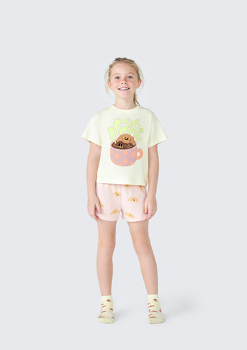 Pijama Infantil Menina Curto Com Estampa Hering Kids