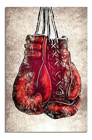 Poster Xdtiopimy Guantes De Boxeo Rojos Carteles Antiguos Ar