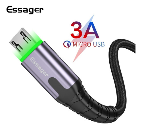 Cable Cargador Micro Usb Tipo Alta Calidad Carga Rápida 2 Mt