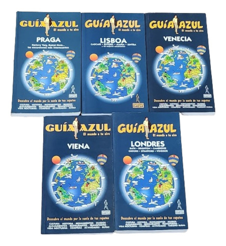Lote 5 Guía Azul Londres, Praga, Viena, Lisboa, Vene 2000/04