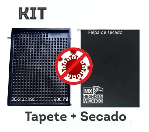 Tapete Antiderrapante Sanitizante Con Secador Incluido 40x30