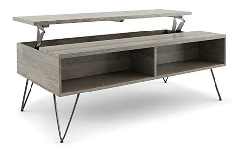 Mesa De Centro Rectangular De Madera Gris De 48 in.