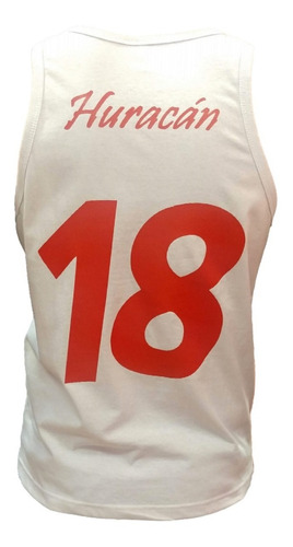 Imagen 3 de 6 de Musculosa De Huracán Gm Algodón Blanca