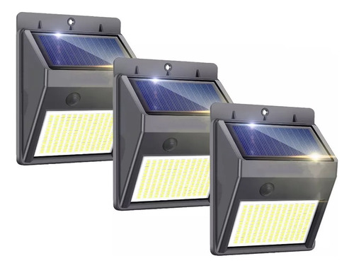 Pack X3 Lampara Foco Exterior Solar Led A Batería - Unilux