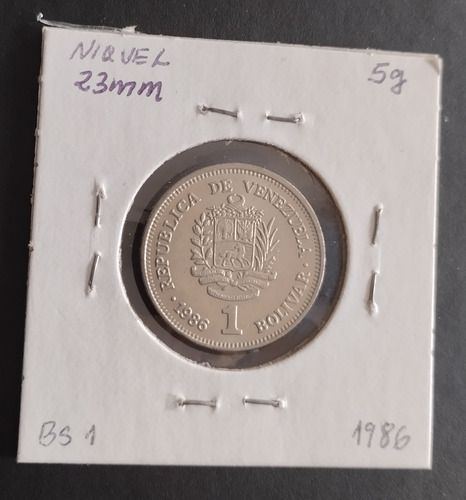 Moneda De Niquel 1986 Bs1